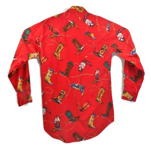 VTG Roper Western Button Down Shirt - Cowboy Boots - Picture 4 of 8